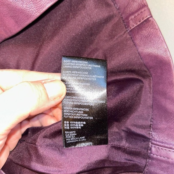 NWT Free People Femme Vegan Leather Skirt Size 6 - Picture 6 of 8